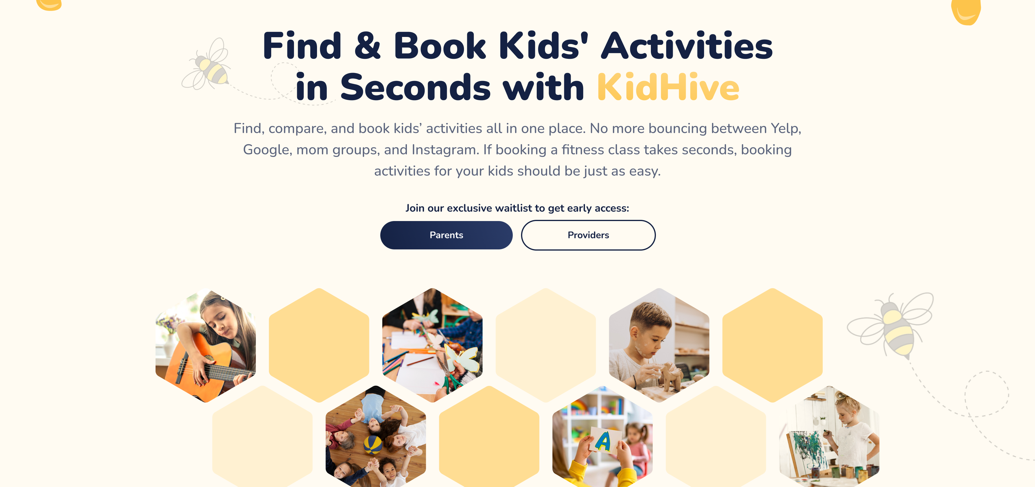 KidHive Landing Page Redesign